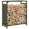 vidaXL Firewood Rack Olive Green 60x28x65 cm Cold-rolled steel