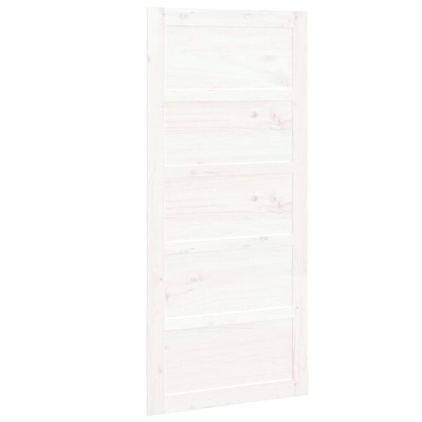 vidaXL Barn Door White 90x1.8x204.5 cm Solid Wood Pine