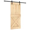 vidaXL Sliding Door 90 x 210 cm Solid Pine Wood (Untreated)