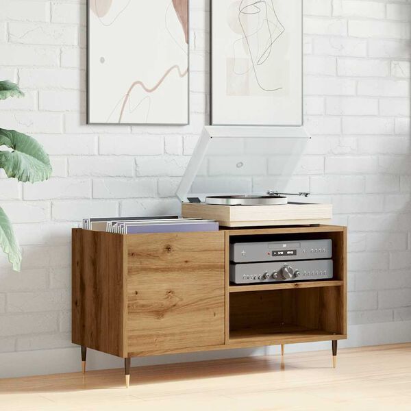 vidaXL Record Cabinet Artisan Oak 84.5x38x48 cm Engineered Wood