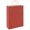 vidaXL Paper Bags 50 pcs with Handles Red 32x12x42 cm