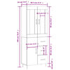 vidaXL Highboard Grey Sonoma 69.5x34x180 cm Engineered Wood