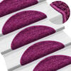 vidaXL Stair Mats 10 pcs 56x17x3 cm Violet Half Round