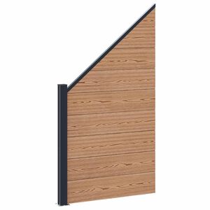 vidaXL Fence Set 95 x 180 cm WPC and Aluminium Brown