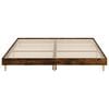 vidaXL Bed Frame without Mattress Smoked Oak 120x200 cm Engineered Wood