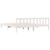 vidaXL Extra Long Bed Frame without Mattress White 200x220 cm Solid Wood Pine