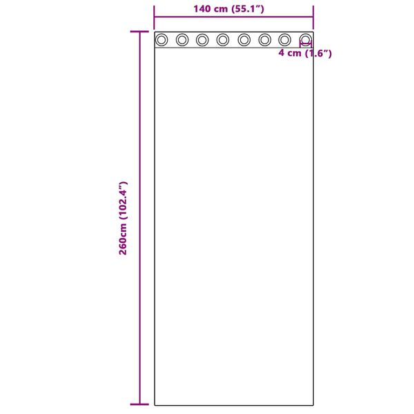vidaXL Curtains with Curtains 2 pcs Terracotta 260 x 140 cm Polyester