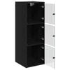 vidaXL Wall Cabinet Black Oak 35 x 37 x 102 cm Engineered Wood
