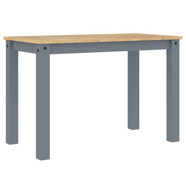 vidaXL Dining Table Panama Grey 112x60x75 cm Solid Wood Pine