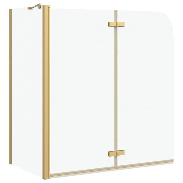 vidaXL Shower Enclosure Gold 120 x 68 x 130 cm ESG Glass and Aluminium