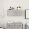 vidaXL Bathroom Wall Cabinet Concrete Grey 100x25x40 cm Engineered Wood