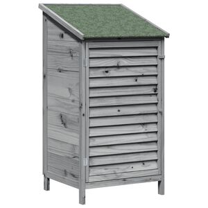 vidaXL Garden Shed Grey 59 x 56 x 113.5 cm Solid Fir Wood