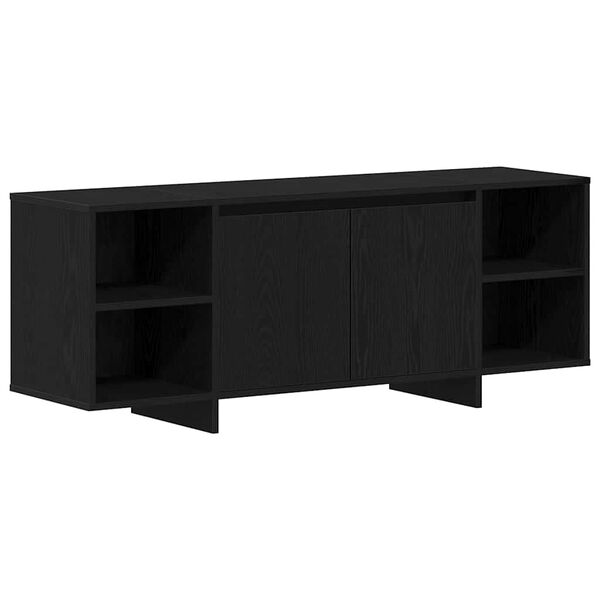 vidaXL TV Cabinet Black Oak 120 x 30 x 40.5 cm Engineered Wood