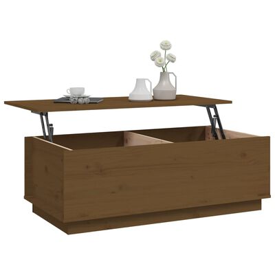 vidaXL Coffee Table Honey Brown 100x50x35 cm Solid Wood Pine