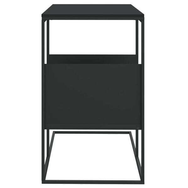 vidaXL Side Table Black 55x36x59.5 cm Engineered Wood