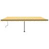 vidaXL Freestanding Manual Retractable Awning 600x350 cm Yellow/White