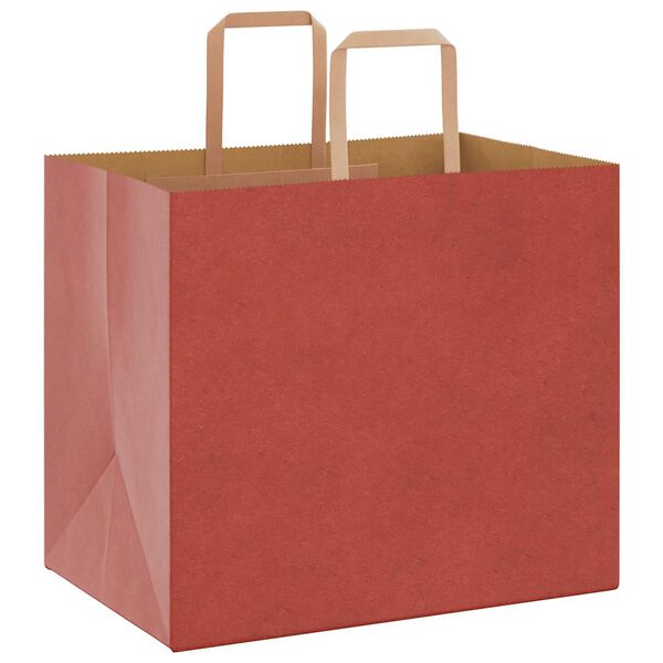 vidaXL Paper Bags 50 pcs with Handles Red 32x22x28 cm