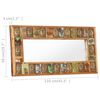 vidaXL Mirror with Buddha Cladding 110x50 cm Solid Reclaimed Wood