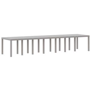 vidaXL Garden Table Light Grey 400 x 100 x 73 cm Poly Rattan