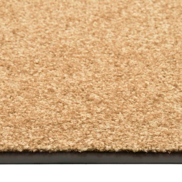 vidaXL Doormat Washable Cream 90x120 cm