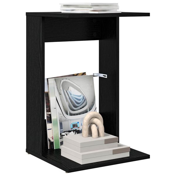 vidaXL Side Table Black Oak 40 x 38 x 62.5 cm Engineered Wood