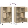 vidaXL Book Cabinet Sonoma 68 x 30 x 108.5 cm Engineered Wood