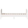 vidaXL Bed Frame without Mattress White 90x190 cm Single Solid Wood Pine