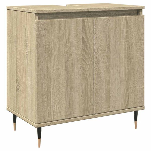 vidaXL Bathroom Cabinet Sonoma Oak 58x33x60 cm Engineered Wood