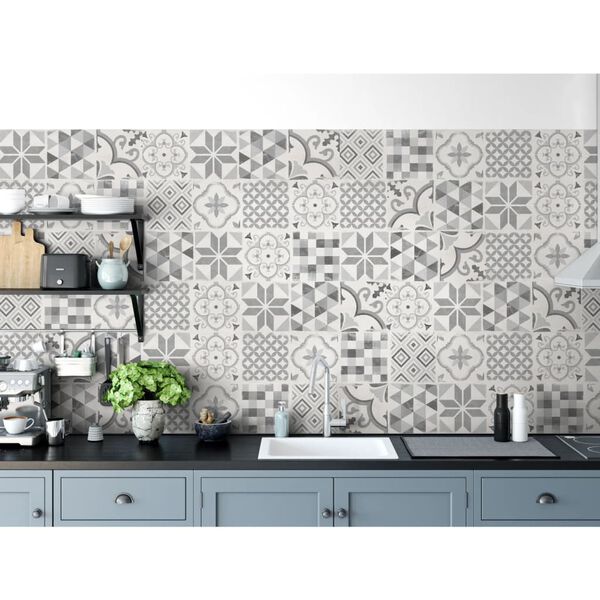 Grosfillex Wallcovering Tile Accent 9 pcs 15.4x120 cm Andaluz Grey