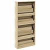vidaXL Shoe Cabinet 4-Layer Mirror Oak 63x17x134 cm