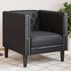 vidaXL Sofa Black 74.5 x 71 x 70.5 cm PVC