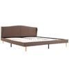 vidaXL Bed Frame without Mattress Brown Fabric 150x200 cm King Size
