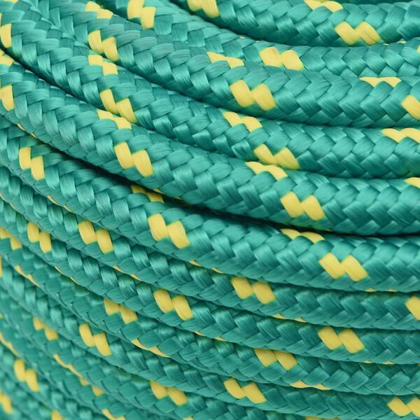 vidaXL Boat Rope Green 14 mm 100 m Polypropylene