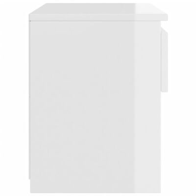 vidaXL Bedside Cabinets 2 pcs High Gloss White 40x30x39 cm Engineered Wood