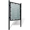 vidaXL Black Single Door Fence Gate 100x100 cm
