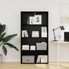 vidaXL Book Cabinet Black Oak 80 x 30 x 151.5 cm Engineered Wood