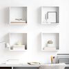 vidaXL Wall Cube Shelves 4 pcs High Gloss White 30x15x30 cm