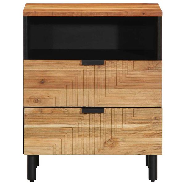 vidaXL Bedside Cabinet Brown 50 x 33 x 62 cm Solid Acacia wood