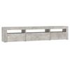 vidaXL TV Cabinet with LED Lights Concrete Grey 195x35x40 cm