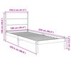 vidaXL Extra Long Bed Frame without Mattress 100x220 cm Solid Wood