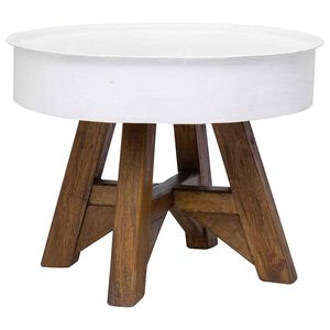vidaXL Coffee Table Solid Reclaimed Wood 60x45 cm White