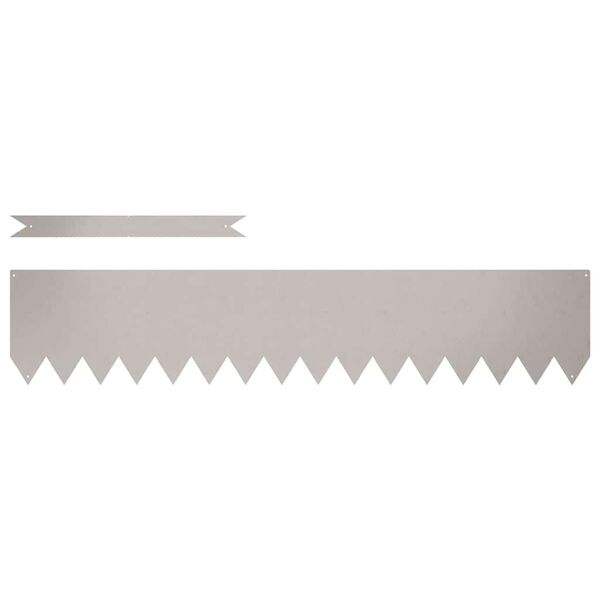 vidaXL Lawn Edging 10 pcs Brown 100 x 0.05 x 20 cm Weathering Steel