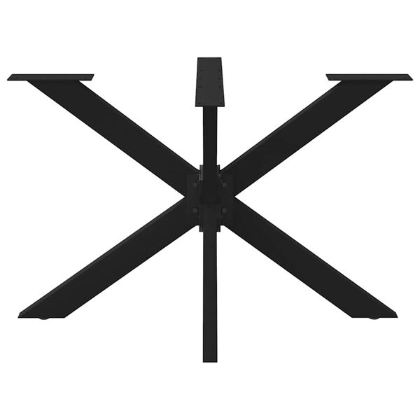 vidaXL Dining Table Leg Spider Shape Black 120x68x(72-73) cm Steel