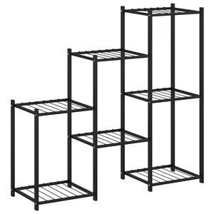 vidaXL Flower Stand 83x25x80 cm Black Iron