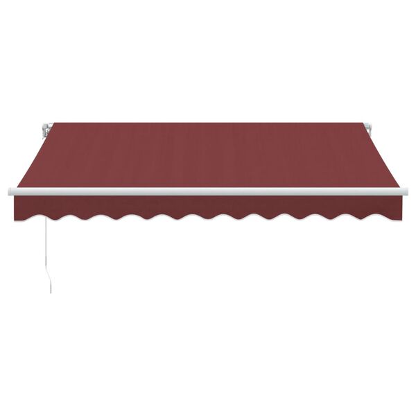 vidaXL Manual Retractable Awning Burgundy 300x250 cm