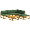 vidaXL Sofa Set 6 pcs Natural Solid Acacia Wood