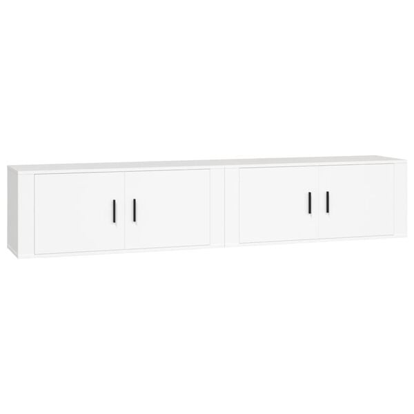 vidaXL Wall-mounted TV Cabinets 2 pcs White 100x34.5x40 cm