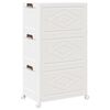 vidaXL Stackable Storage Box with Wheels 3-Tier 75 L 64x39.5x110.5 cm
