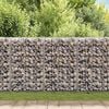 vidaXL Gabion Wall with Covers Galvanised Steel 100x20x100 cm