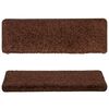 vidaXL Stair Mats 10 pcs 65x21x4 cm Brown Rectangular Edge